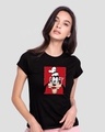 Shop Goofy Poster Half Sleeve Printed T-Shirt Black (DL)-Front