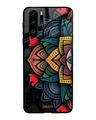 Shop Gorgeous Flower Printed Premium Glass Cover For Huawei P30 Pro (Impact Resistant, Matte Finish)-Front