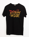 Shop Gradient Devil Inside Half Sleeve T-Shirt-Front