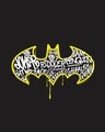Shop Grafitti Batman Logo Full Sleeve T-Shirt Black (BML)-Full