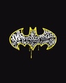 Shop Grafitti Batman Logo Half Sleeve Printed T-Shirt Black (BML)-Full