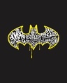 Shop Grafitti Batman Logo Half Sleeve T-Shirt Black (BML)