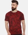 Shop Graphic Print Men's Round or Crew Maroon T-Shirt-Design