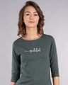 Shop Grateful Round Neck 3/4th Sleeve T-Shirt-Front
