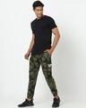 Shop Men's Green Camo Printed Cargo Joggers-Full