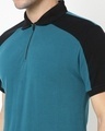 Shop Men's Blue Color Block Polo T-shirt