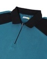 Shop Men's Blue Color Block Polo T-shirt
