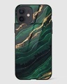 Shop Green Emerald Premium Glass Case for Apple iPhone 12-Front
