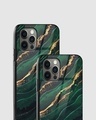 Shop Green Emerald Premium Glass Case for Apple iPhone 14 Pro Max-Design