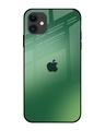 Shop Green Grunge Texture Premium Glass Case for Apple iPhone 12 (Shock Proof, Scratch Resistant)-Front