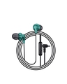 Shop Green in the Ear Wired Headphones-Front