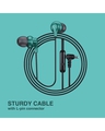 Shop Green in the Ear Wired Headphones-Full