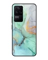 Shop Green Marble Premium Glass Case for Poco F4 5G (Shock Proof, Scratch Resistant)-Front