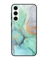 Shop Green Marble Premium Glass Case for Samsung Galaxy S23 Plus 5G (Shock Proof, Scratch Resistant)-Front