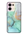 Shop Green Marble Printed Premium Glass Cover for Oppo Reno8 5G (Shockproof, Light Weight)-Front