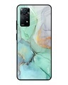 Shop Green Marble Printed Premium Glass Cover for Redmi Note 11 Pro 5G (Shockproof, Light Weight)-Front