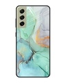 Shop Marble Printed Premium Glass Cover for Samsung Galaxy S21 FE 5G (Shock Proof, Lightweight)-Front