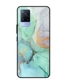 Shop Marble Printed Premium Glass Cover for Vivo V21 (Shock Proof, Lightweight)-Front