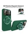 Shop Green Silicon Magsafe Case with Stand for Apple iPhone 15-Full