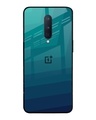 Shop Green Triangle Pattern Premium Glass Case for OnePlus 8 (Shock Proof, Scratch Resistant)-Front