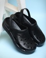 Shop Men's Black Self Designed Clogs-Front