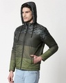 Shop Men's Multicolor Puffer Jacket With Detachable Hood-Design