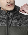 Shop Men's Multicolor Puffer Jacket With Detachable Hood