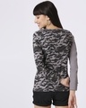 Shop Grey Camo - Frost Grey Full Sleeves Round Neck Colorblock Camo T-Shirt-Full