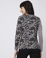 Shop Grey Camo - Frost Grey Full Sleeves V Neck Colorblock Camo T-Shirt-Full