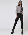 Shop Grey Camo - Frost Grey Full Sleeves V Neck Colorblock Camo T-Shirt