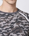 Shop Grey Camo Half Sleeve Side Panel Camo T-Shirt