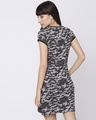Shop Grey Camo Round Neck Pocket Dress-Full