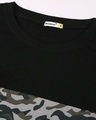 Shop Grey Camo Sleeve Color Block Camo T-Shirt
