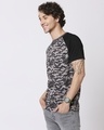 Shop Grey Camo Sleeve Raglan Camo T-Shirt-Design