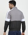 Shop Men's Grey & Black Color Block Windcheater Jacket-Full