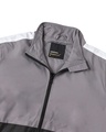 Shop Men's Grey & Black Color Block Windcheater Jacket