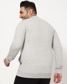 Shop Men's Grey Melage Plus Size Zipper Sweatshirt-Design
