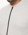 Shop Men's Grey Melage Plus Size Zipper Sweatshirt