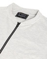 Shop Men's Grey Melage Plus Size Zipper Sweatshirt