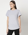 Shop Grey Melange Boyfriend T-Shirt-Design