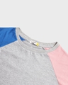 Shop Grey Melange Color Block Raglan T-Shirt