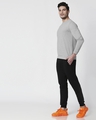 Shop Grey Melange Fleece Sweatshirt-Full