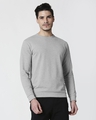 Shop Grey Melange Fleece Sweatshirt