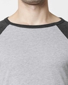 Shop Grey Melange Full Sleeve Raglan T-Shirt