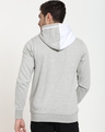 Shop Grey Melange Half & Half Hood Sweatshirt-Full