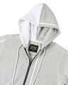 Shop Grey Melange Half & Half Hood Sweatshirt