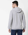 Shop Grey Melange Hoodie Sweatshirt-Full