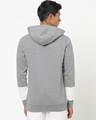 Shop Men's Grey Melange Huge Heart Typography Plus Size Hoodie-Design