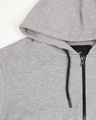 Shop Grey Melange Zipper Hoodie