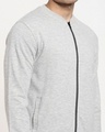 Shop Men's Grey Melange Zipper Sweatshirt